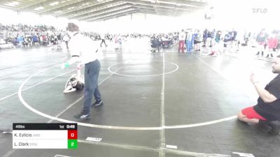 49 lbs Quarterfinal - Krew Eylicio, Juggernaut WC vs Leo Clark, Stout Wr Ac