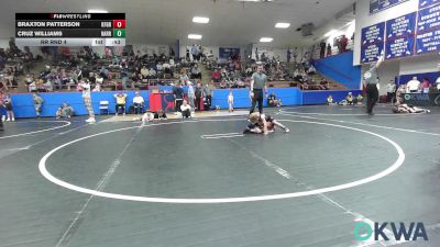 40 lbs Rr Rnd 4 - Braxton Patterson, Kingfisher YellowJackets vs Cruz Williams, Harrah Little League Wrestling