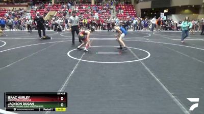 90 lbs Cons. Round 3 - Isaac Hurley, Hoisington Cardinals vs Jackson Dugan, Kansas Young Guns Wrestling Cl