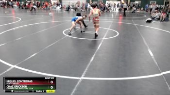 132 lbs Champ. Round 2 - Chaz Erickson, Cornerstone Wrestling Club vs Miguel Contreras, Platte Valley