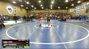 132 lbs Cons. Round 8 - Avery Jones, Oakdale vs Johny Navarrete, Chico