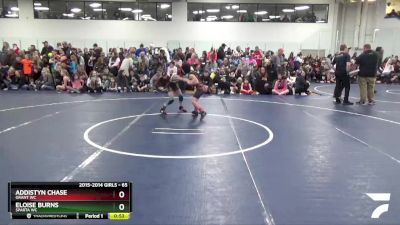 65 lbs Champ. Round 1 - Addistyn Chase, Grant WC vs Eloise Burns, Sparta WC