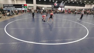 88 lbs Cons. Quarters - Mac Heysinger, Immortal Athletics WC vs Ronan Winkle, Raw Wrestling Club