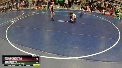 64 lbs Cons. Round 4 - Zendric Montoya, Northside Wrestling Club vs Ceder Smith, Sanderson Wrestling Academy