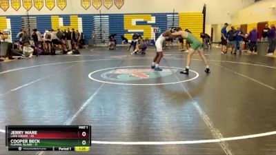 144 lbs Semifinals (8 Team) - Cooper Beck, Fleming Island vs Jerry Ware, Lake Gibson