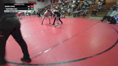 190 lbs Quarterfinal - Matthew Hsu, Palisades vs Ronin Lopez, Yucaipa