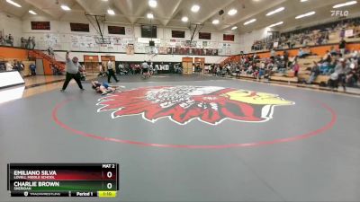 148-153 lbs Round 1 - Charlie Brown, Sheridan vs Emiliano Silva, Lovell Middle School