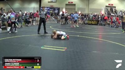 52 lbs Round 2 (6 Team) - Owen Slinker, Untouchables Purple vs Colton Pittman, Indiana Outlaws