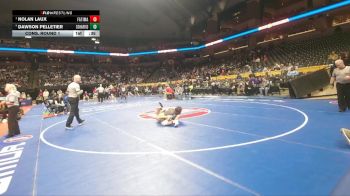 132 Class 1 lbs Cons. Round 1 - Nolan Laux, Fatima vs Dawson Pelletier, South Harrison