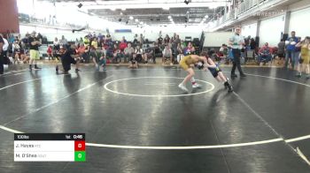 100 lbs Quarterfinal - Jenson Hayes, Rockmart Takedown Club vs Micky O'Shea, South Forsyth War Wrestling