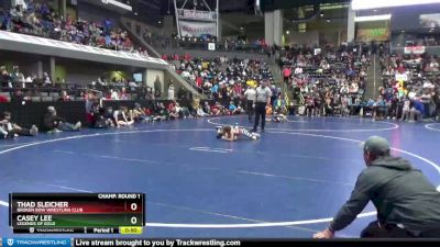 75 lbs Champ. Round 1 - Thad Sleicher, Broken Bow Wrestling Club vs Casey Lee, Legends Of Gold