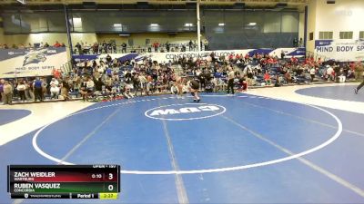 197 lbs Champ. Round 1 - Ruben Vasquez, Concordia vs Zach Weidler, Wartburg