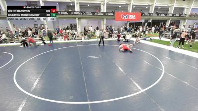 Junior Boys - 138 lbs Cons. Round 2 - Braxton Montgomery, Ironclad Wrestling Club vs Justin Beauvais, Grindhouse Wrestling Club