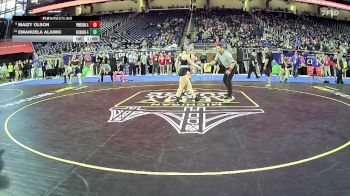 Girls-105 lbs 7th Place Match - Emanuela Alaimo, Glen Lake Hs Girls vs Maizy Olson, Powers North Central Hs Girls