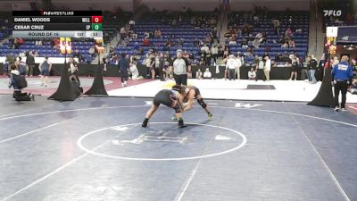 165 lbs Round Of 16 - Daniel Woods, Wellesley vs Cesar Cruz, Saugus/Peabody