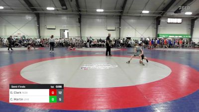 60 lbs Semifinal - Grayson Clark, Pedraza Wrestling vs Connor Martin, Level Up Wrestling Center - (B)