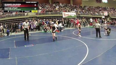 92 lbs Champ. Round 1 - Gunner Knudsen, Fremont Wrestling Club vs Easton Utley, COWAN WRESTLING ACADEMY