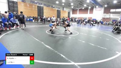 152 lbs Cons. Round 3 - Jacob Pe, Rancho Bernardo vs Andres Ayala, Costa Mesa