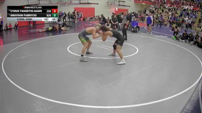 165 lbs Cons. Semi - Grayson Fabrycki, West Linn vs Cyrus Fausette-Sadri, Evergreen