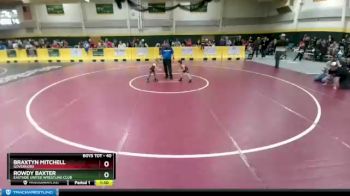 40 lbs Cons. Semi - Kash Taylor, Watford City Wolves vs Zayne Graham, Watford City Wolves