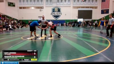 285 lbs Semifinal - Sam Lommen, Tillamook vs Raghab Rajahandari, Jefferson (Portland)