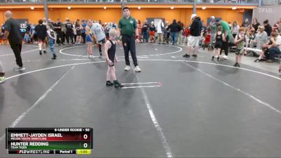 50 lbs Quarterfinal - Hunter Redding, Team Tiger vs Emmett-Jayden Israel, Pelion Youth Wrestling