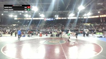 132 lbs Cons. Round 1 - Kade Knopp, Lakeland vs Gavin Ball, Riverton