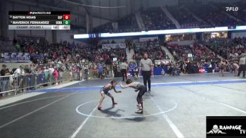 55 lbs Champ. Round 1 - Dayton Hoag, South Central Punisher vs Maverick Fernandez, Dodge City Wrestling Academy