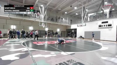 215 lbs Cons. Round 4 - Wyatt Wells, Cheney vs Maxwell Bridges, Glacier Peak