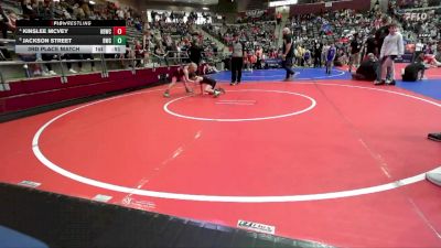 70 lbs 3rd Place Match - Kinslee McVey, Honey Badger Wrestling Club vs Jackson Street, Battlefield Wrestling Club