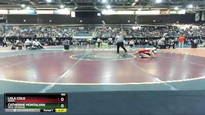 100 lbs Cons. Round 4 - Catherine Montalvan, West Jefferson vs Lola Colo, Nampa