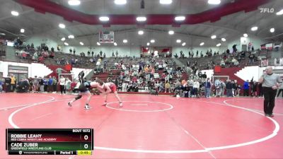 132 lbs Champ. Round 1 - Cade Zuber, Greenfield Wrestling Club vs Robbie Leahy, Red Cobra Wrestling Academy