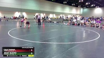 106 lbs Placement Matches (16 Team) - Cale Thomas, Terre Haute Black vs Brody Blevins, Michiana Vice-Pink