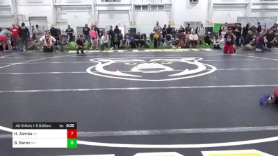 40-B Mats 1-5 8:00am lbs Round Of 16 - Hayden Zemba, PA vs Brenson Baron, WV