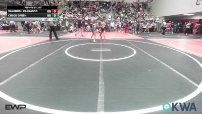 110 lbs Final - Savannah Carrasco, HURRICANE WRESTLING ACADEMY vs Chloe Green, HURRICANE WRESTLING ACADEMY