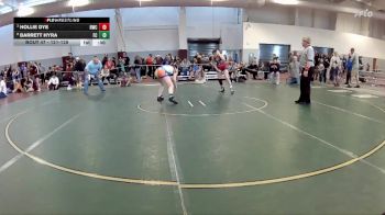 121-128 lbs Quarterfinal - Hollie Dye, Richlands Wrestling Club vs Barrett Hyra, Falls Church