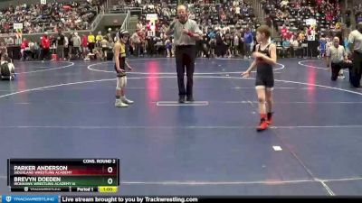 65 lbs Cons. Round 2 - Parker Anderson, Siouxland Wrestling Academy vs Brevyn Doeden, Ironhawk Wrestling Academy IA