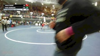 132 lbs 5th Place Match - Huck Seger, Caney Valley HS vs Nate Seimears, Council Grove HS
