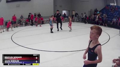 56 lbs Round 1 (6 Team) - Braylen Womack, Kansas Blue Boys vs Gavin Boehlke, Minnesota Storm Blue Boys