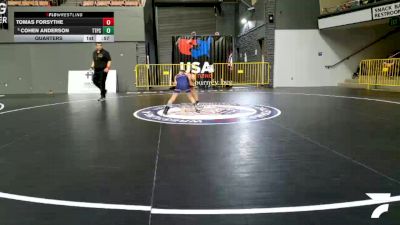 Intermediate Boys - 67 lbs Cons. Round 4 - Cohen Anderson, Team Temecula /Pin Club vs Tomas Forsythe