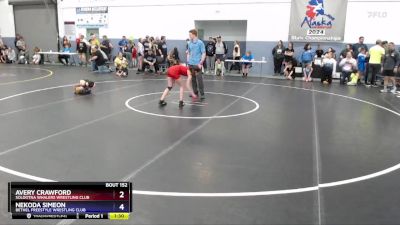 81 lbs Semifinal - Avery Crawford, Soldotna Whalers Wrestling Club vs Nekoda Simeon, Bethel Freestyle Wrestling Club