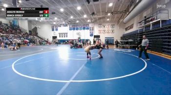 140 lbs Champ. Round 1 - Adalyn Munoz, Central vs Jenica Steely, Lingle-Ft. Laramie/Southeast