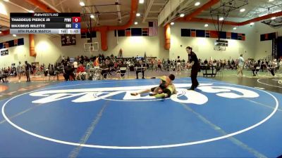 86 lbs 5th Place Match - Thaddeus Pierce Jr, Powhatan Youth Wrestling Club vs Maximus Milette, Reaper Wrestling Club