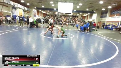 106 lbs Champ. Round 3 - Kelley Brown, West Torrance vs Logan Hansen, Royal