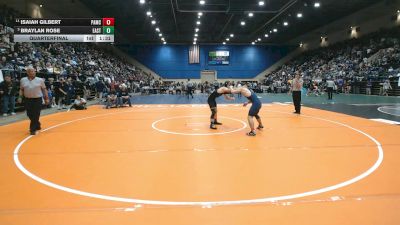 1 - 132 lbs Quarterfinal - Braylan Rose, Eastside vs Isaiah Gilbert, Parry McCluer