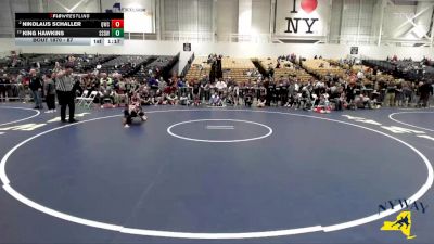 87 lbs Semifinal - King Hawkins, SV Saber Den Wrestling vs Nikolaus Schaller, Quaker Wrestling Club