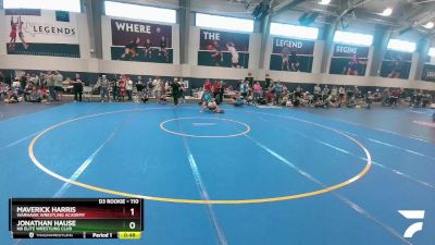 110 lbs Cons. Round 3 - Maverick Harris, Warhawk Wrestling Academy vs Jonathan Hause, NB Elite Wrestling Club