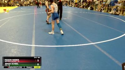84 lbs Cons. Semi - Simon Scheel, K-M vs Mason Weber, Red Rock Central