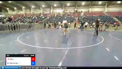 182 lbs Quarterfinal - Bobby Cox, Roy Wrestling Club vs Mason Kartchner, Sanderson Wrestling Academy