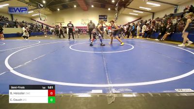 110 lbs Semifinal - Boston Heissler, Claremore Wrestling Club vs Cooper Couch, Grove Takedown Club